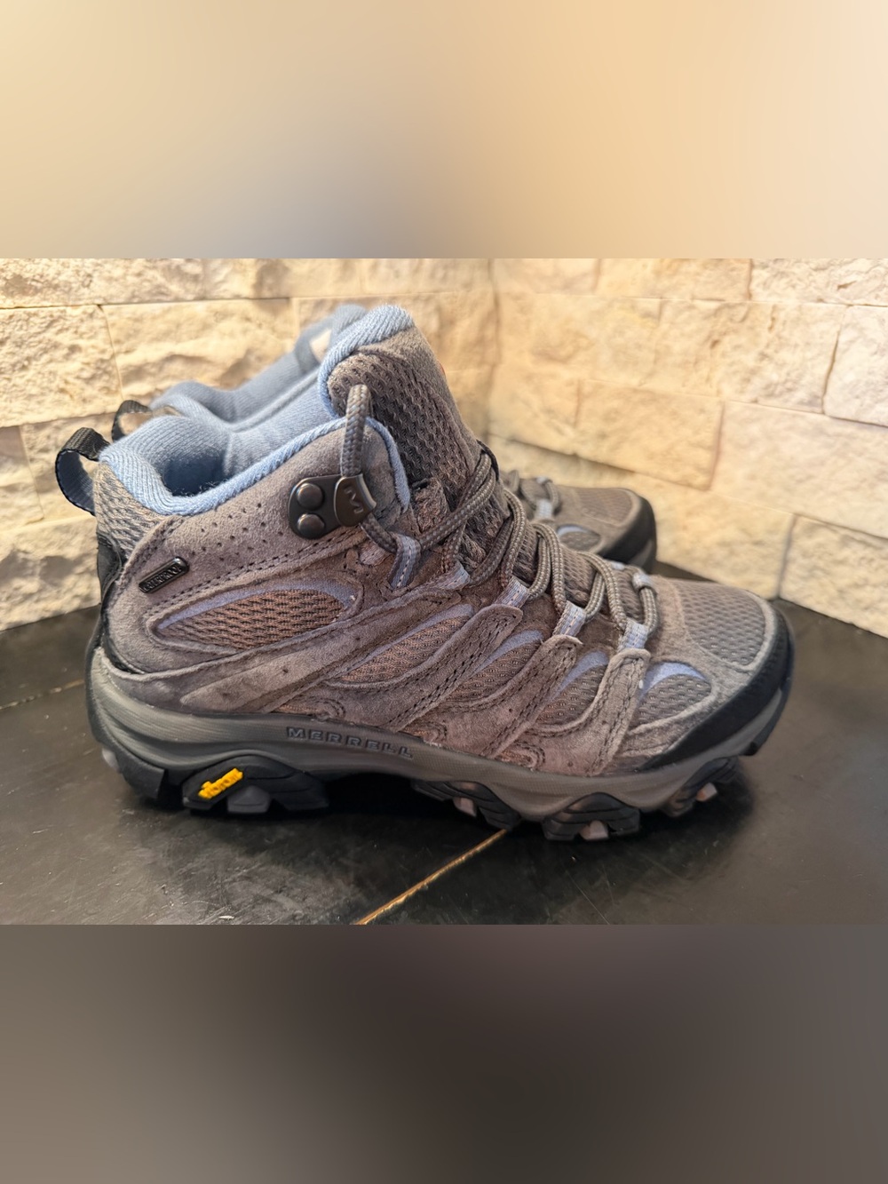 Merrell Moab 3 Mid WP Womens Hiking Boots Granite J500162 Size 6.5 W Waterproof